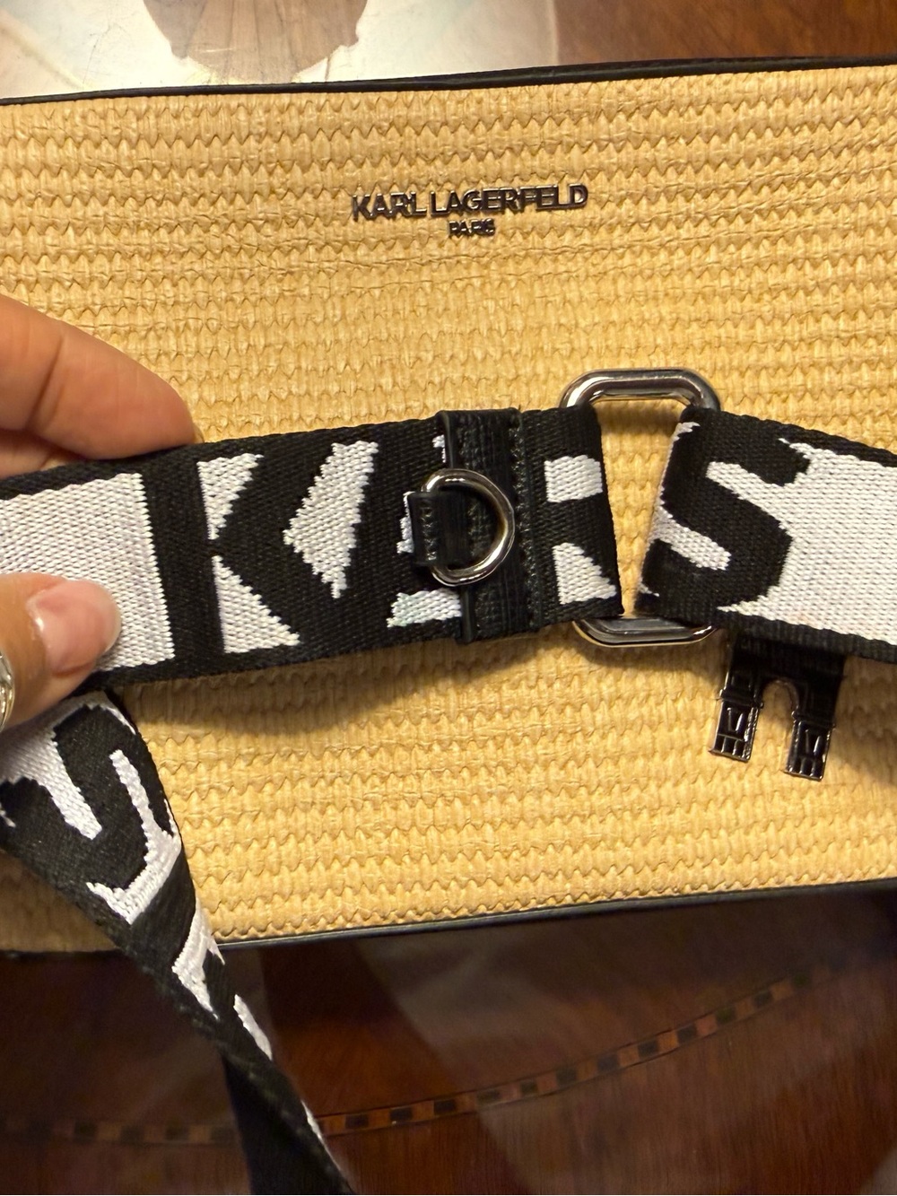 Kar! Lagerfeld Paris Maybelle crossbody camera bag w/Paris embellishments - Picture 10 of 12